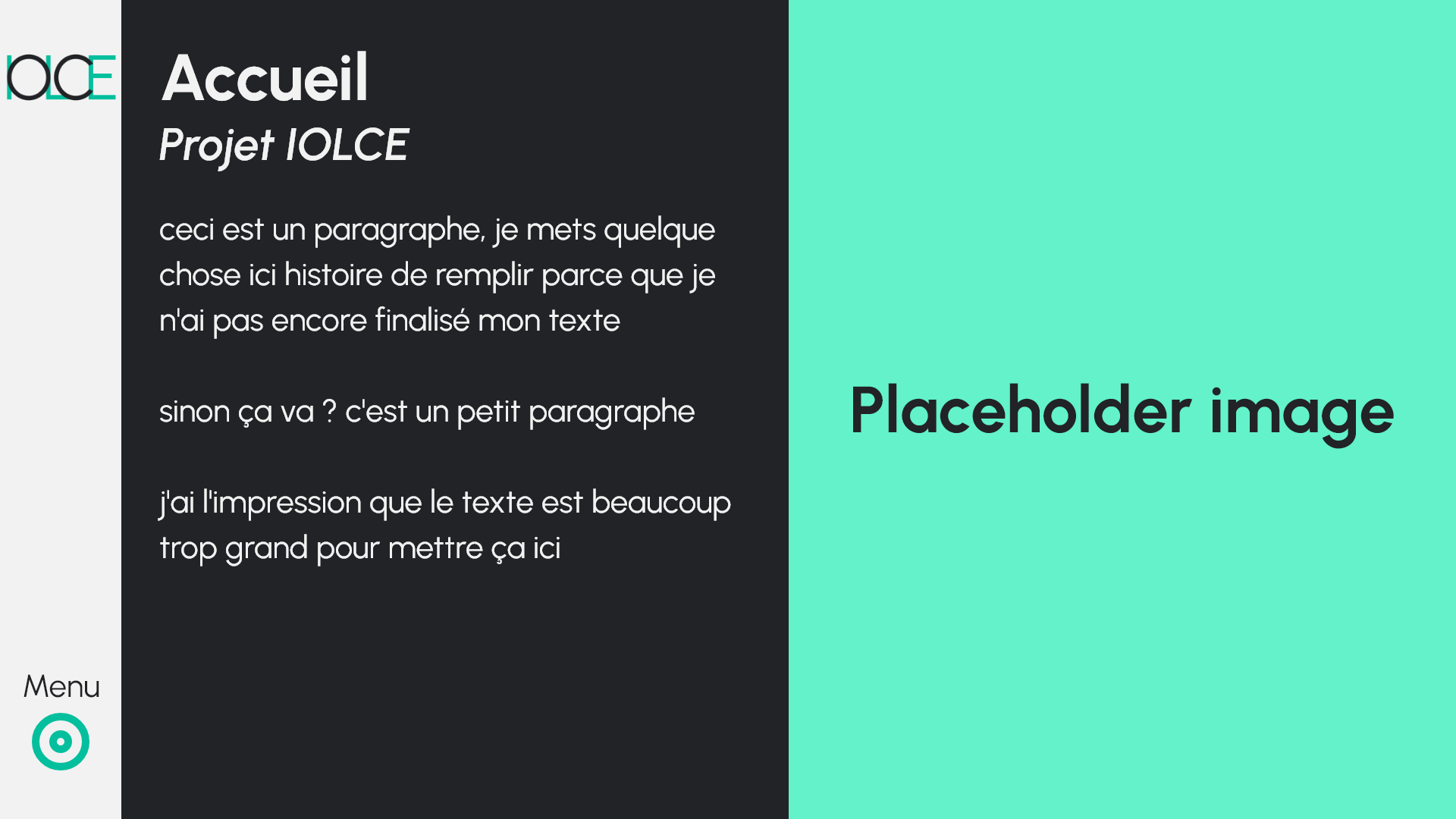 Première maquette du projet