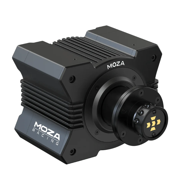 Base de simracing en aluminium, ressemblant à un gros bloc en aluminium